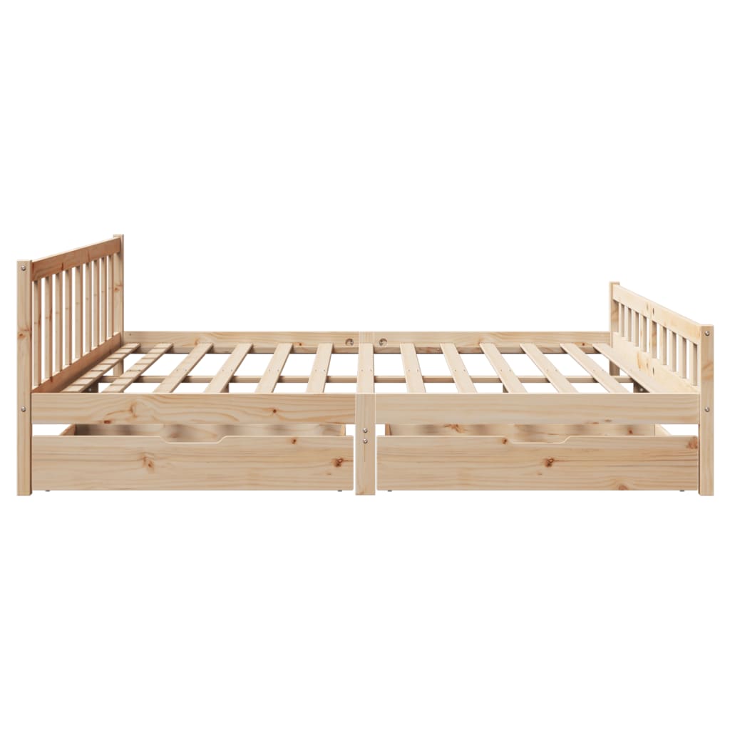 Bed Frame without Mattress 180x200 cm Super King Solid Wood Pine