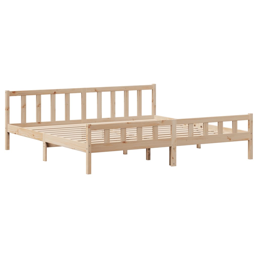 Bed Frame without Mattress 180x200 cm Super King Solid Wood Pine