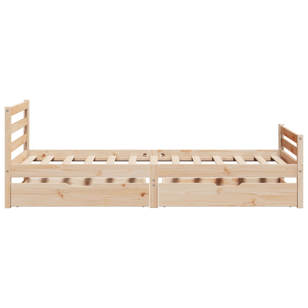 Bed Frame without Mattress 75x190 cm Small Single Solid Wood Pine