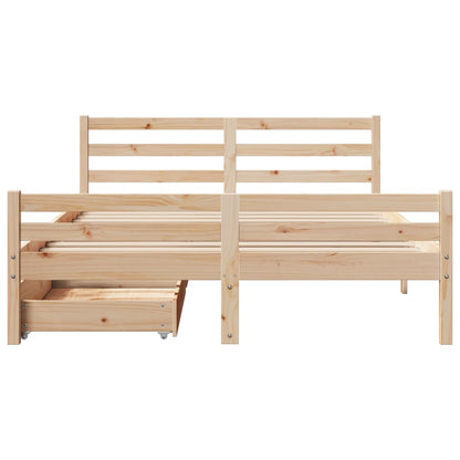 Bed Frame without Mattress 120x190 cm Small Double Solid Wood Pine