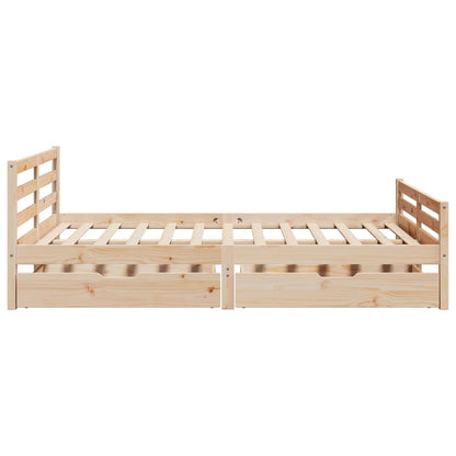 Bed Frame without Mattress 120x190 cm Small Double Solid Wood Pine