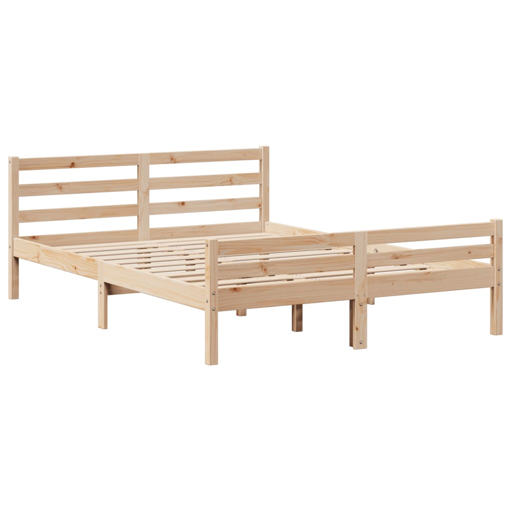 Bed Frame without Mattress 120x190 cm Small Double Solid Wood Pine