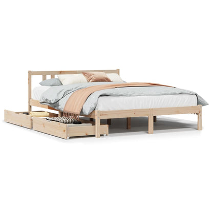 Bed Frame without Mattress 120x190 cm Small Double Solid Wood Pine