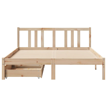 Bed Frame without Mattress 120x190 cm Small Double Solid Wood Pine