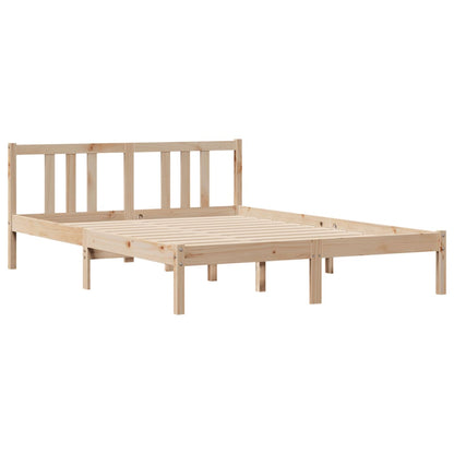 Bed Frame without Mattress 120x190 cm Small Double Solid Wood Pine