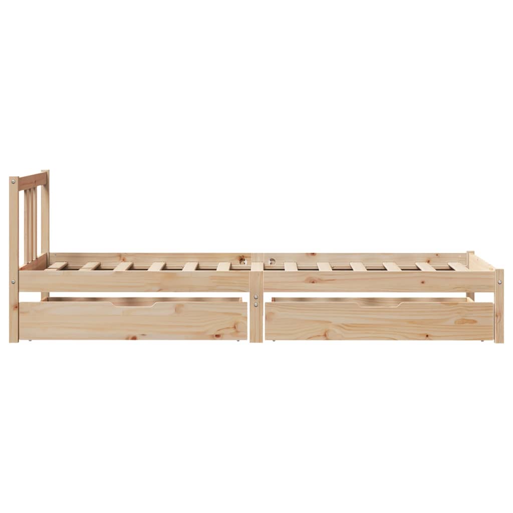 Bed Frame without Mattress 90x200 cm Solid Wood Pine