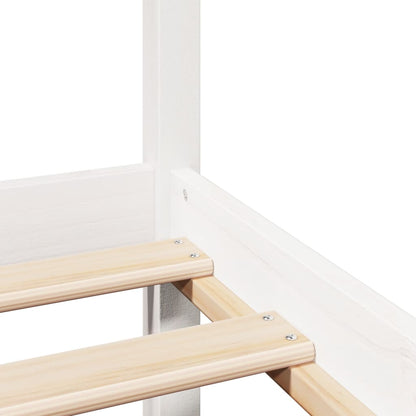 Bed Frame without Mattress White 90x200 cm Solid Wood Pine