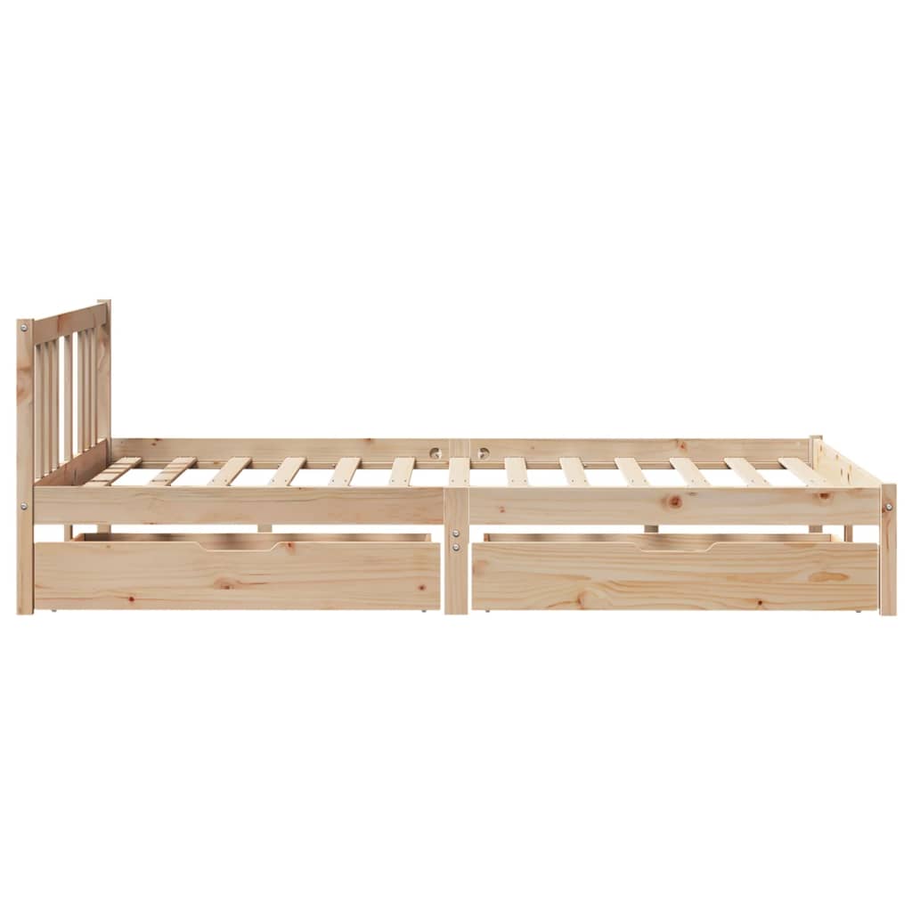 Bed Frame without Mattress 140x200 cm Solid Wood Pine