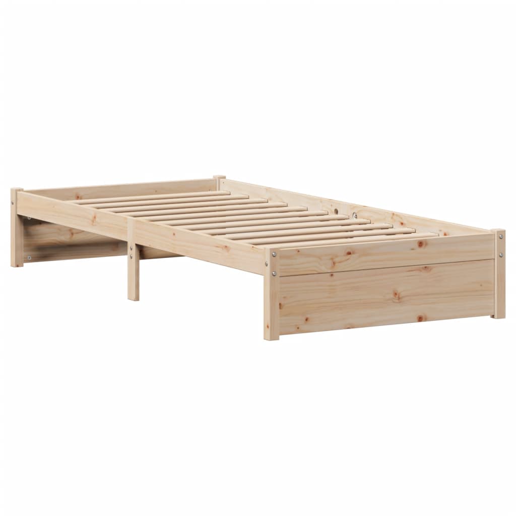 Bed Frame without Mattress 75x190 cm Small Single Solid Wood Pine