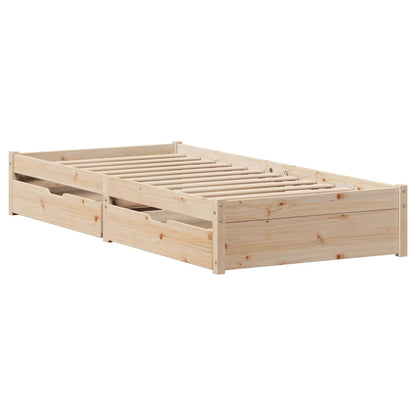 Bed Frame without Mattress 100x200 cm Solid Wood Pine