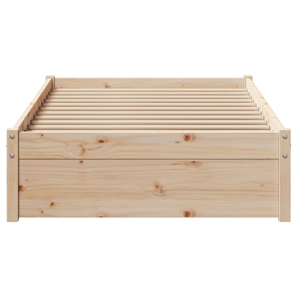 Bed Frame without Mattress 100x200 cm Solid Wood Pine