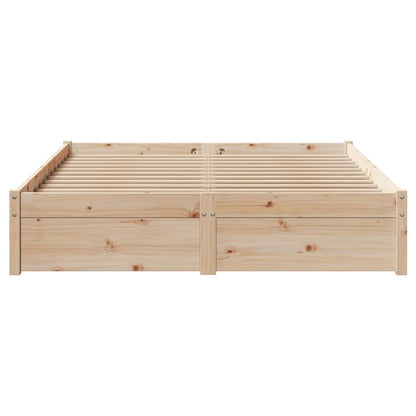 Bed Frame without Mattress 120x200 cm Solid Wood Pine