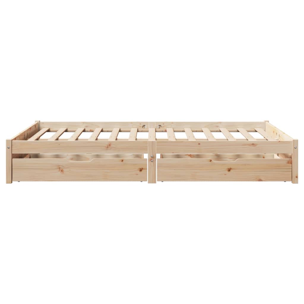 Bed Frame without Mattress 120x200 cm Solid Wood Pine