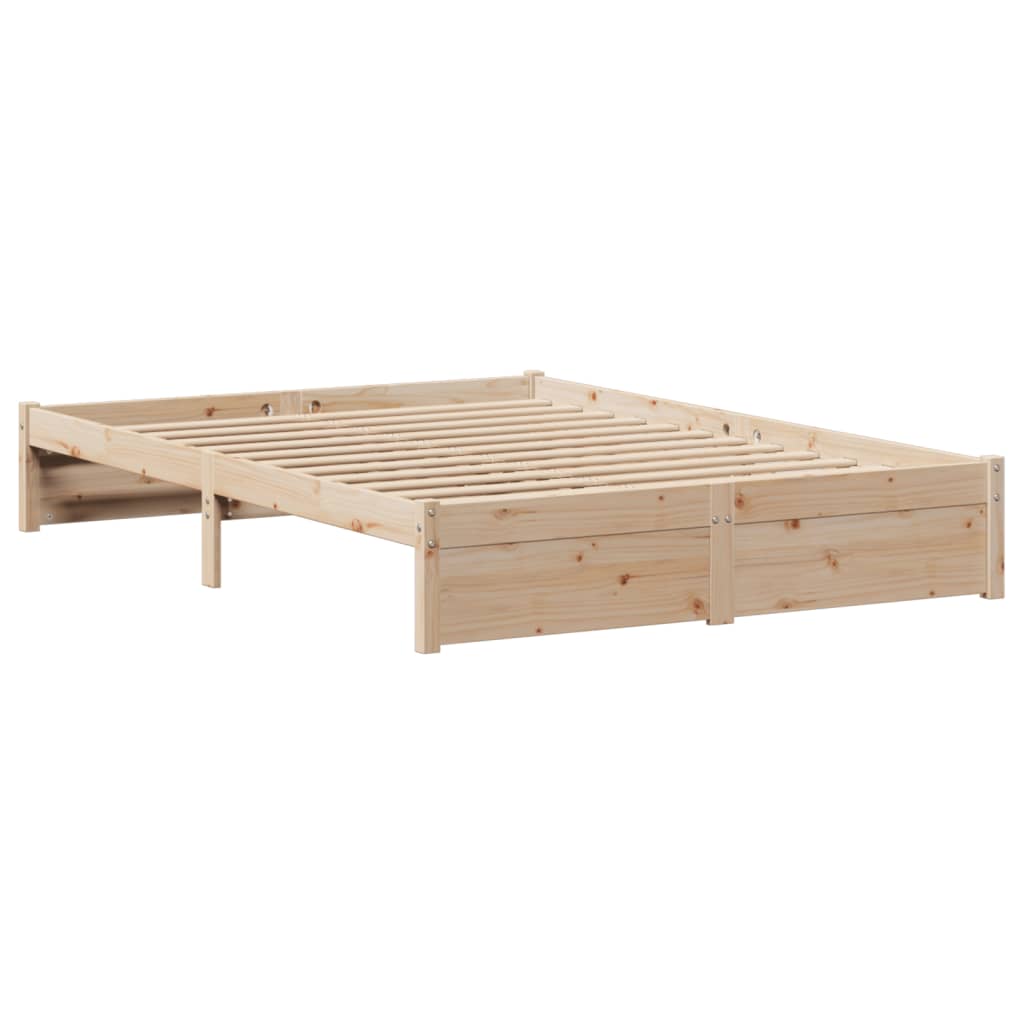 Bed Frame without Mattress 120x200 cm Solid Wood Pine