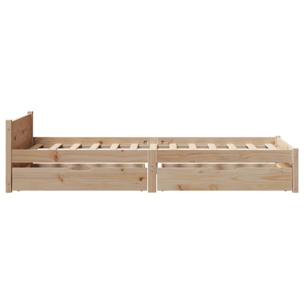 Bed Frame without Mattress 90x200 cm Solid Wood Pine