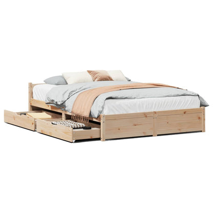 Bed Frame without Mattress 120x200 cm Solid Wood Pine