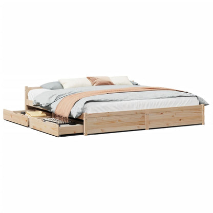 Bed Frame without Mattress 160x200 cm Solid Wood Pine