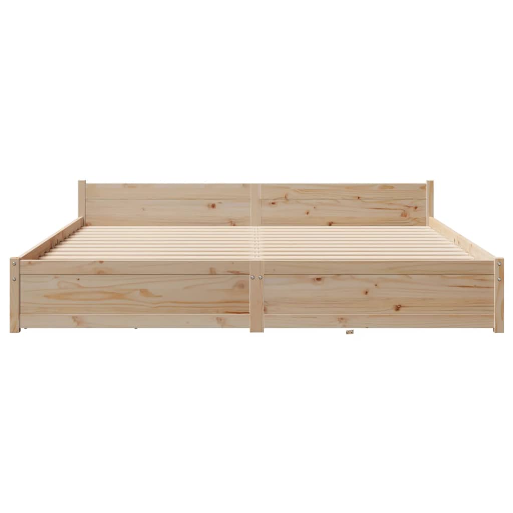 Bed Frame without Mattress 160x200 cm Solid Wood Pine