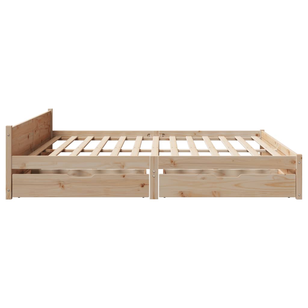 Bed Frame without Mattress 160x200 cm Solid Wood Pine