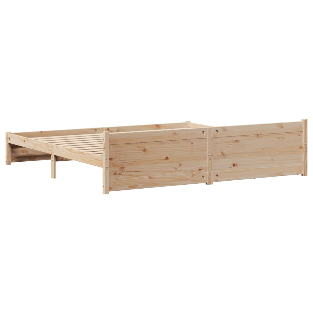 Bed Frame without Mattress 160x200 cm Solid Wood Pine