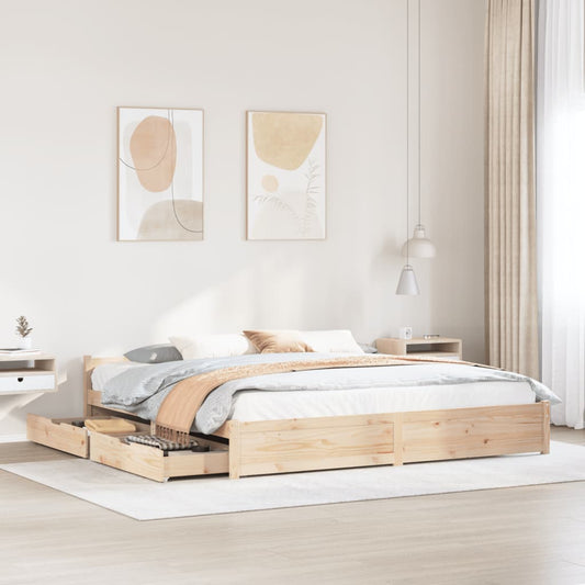 Bed Frame without Mattress 160x200 cm Solid Wood Pine