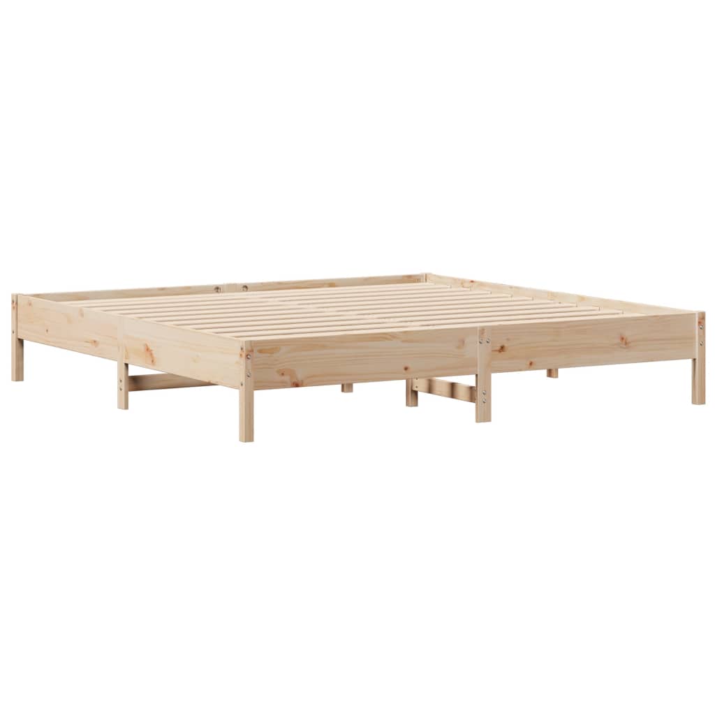 Bed Frame without Mattress 200x200 cm Solid Wood Pine