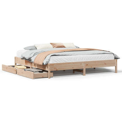 Bed Frame without Mattress 180x200 cm Super King Solid Wood Pine