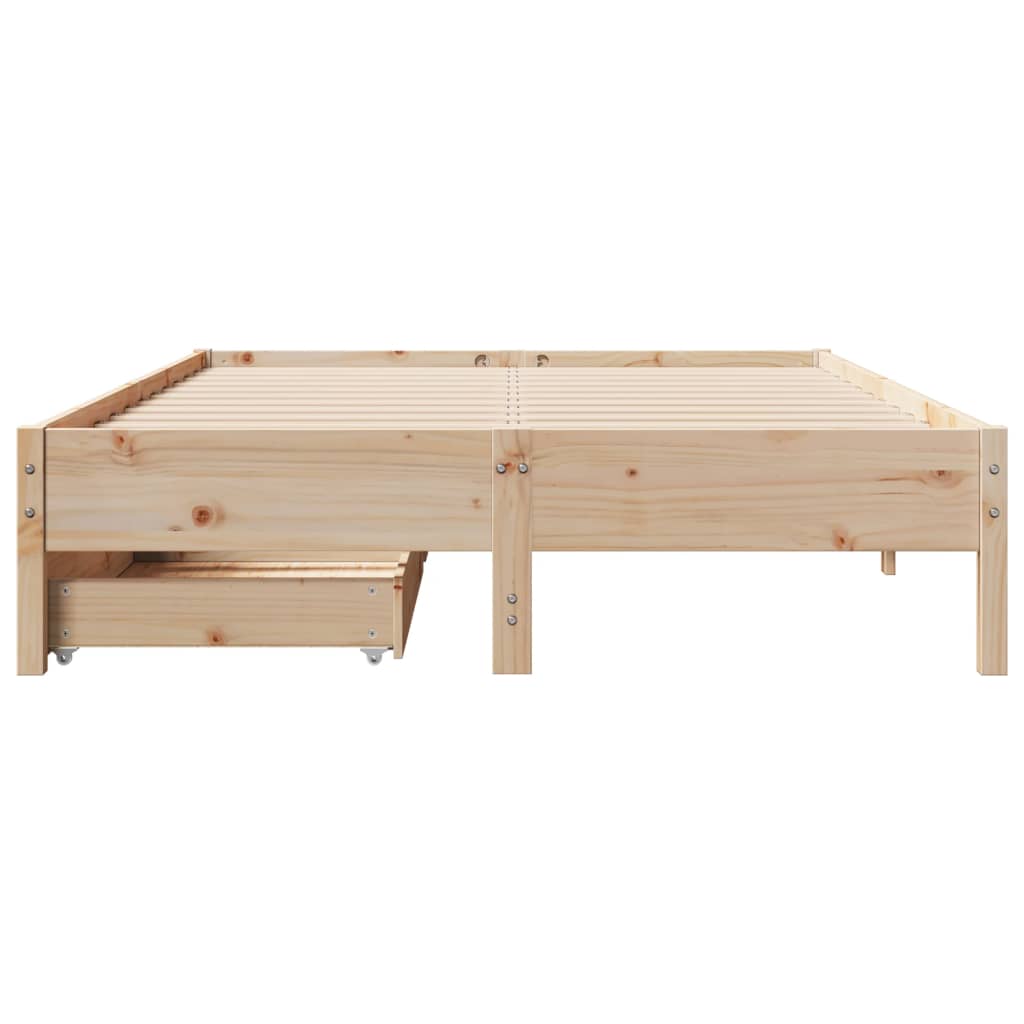 Bed Frame without Mattress 160x200 cm Solid Wood Pine