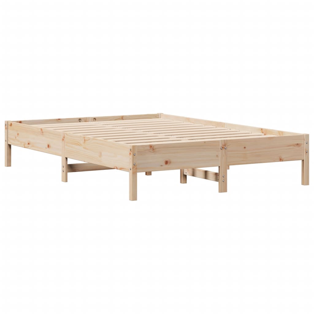 Bed Frame without Mattress 160x200 cm Solid Wood Pine