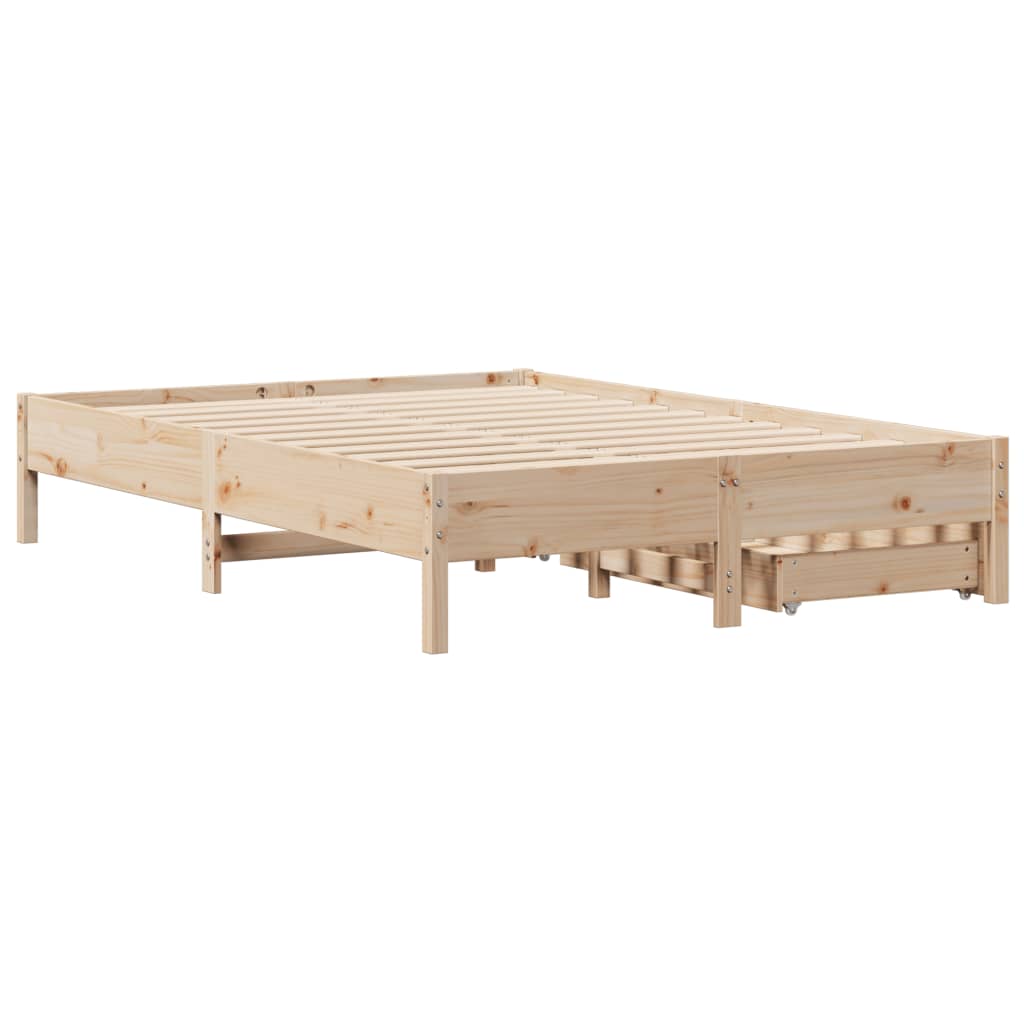 Bed Frame without Mattress 160x200 cm Solid Wood Pine