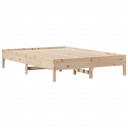 Bed Frame without Mattress 140x200 cm Solid Wood Pine