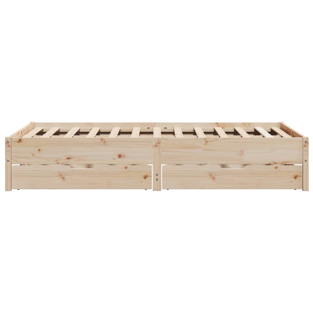 Bed Frame without Mattress 140x200 cm Solid Wood Pine