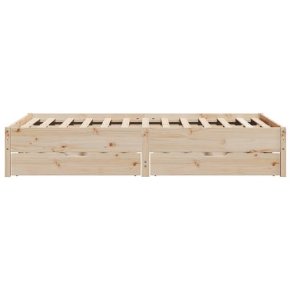 Bed Frame without Mattress 140x200 cm Solid Wood Pine