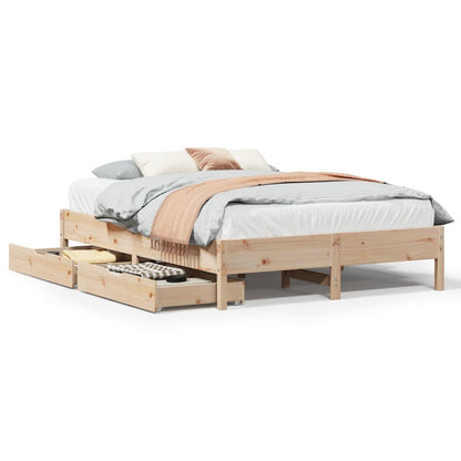 Bed Frame without Mattress 120x200 cm Solid Wood Pine