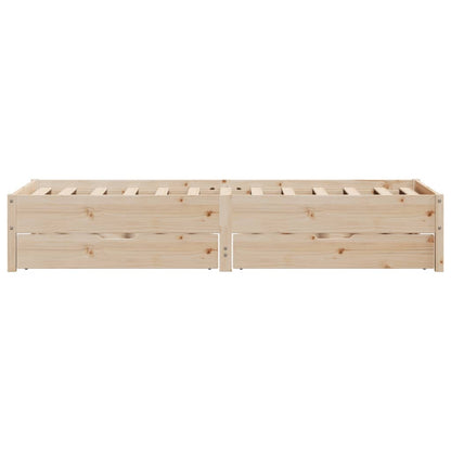 Bed Frame without Mattress 100x200 cm Solid Wood Pine