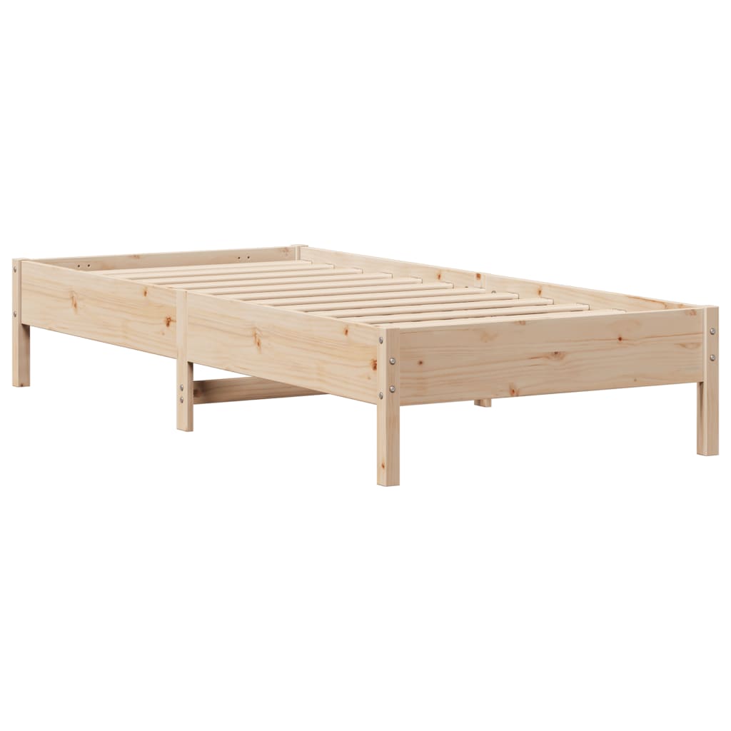 Bed Frame without Mattress 90x200 cm Solid Wood Pine