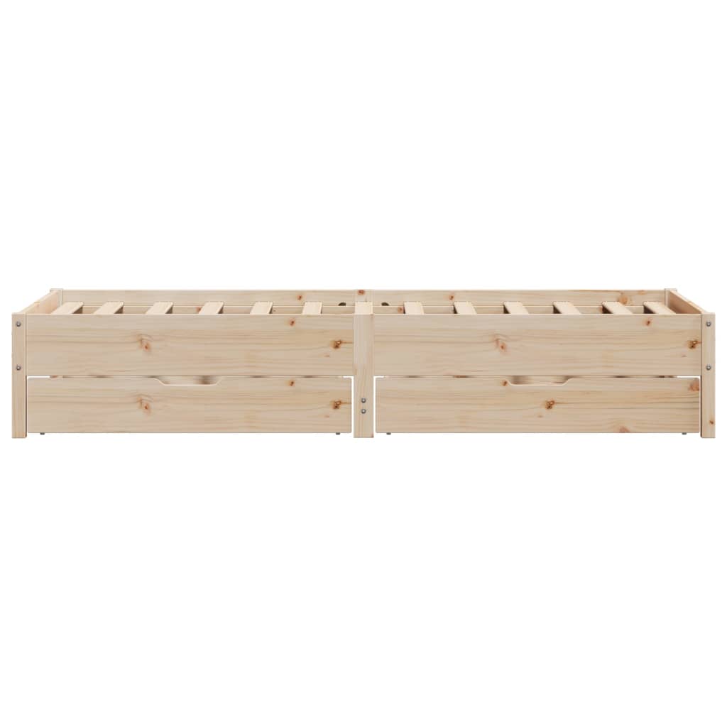 Bed Frame without Mattress 90x200 cm Solid Wood Pine