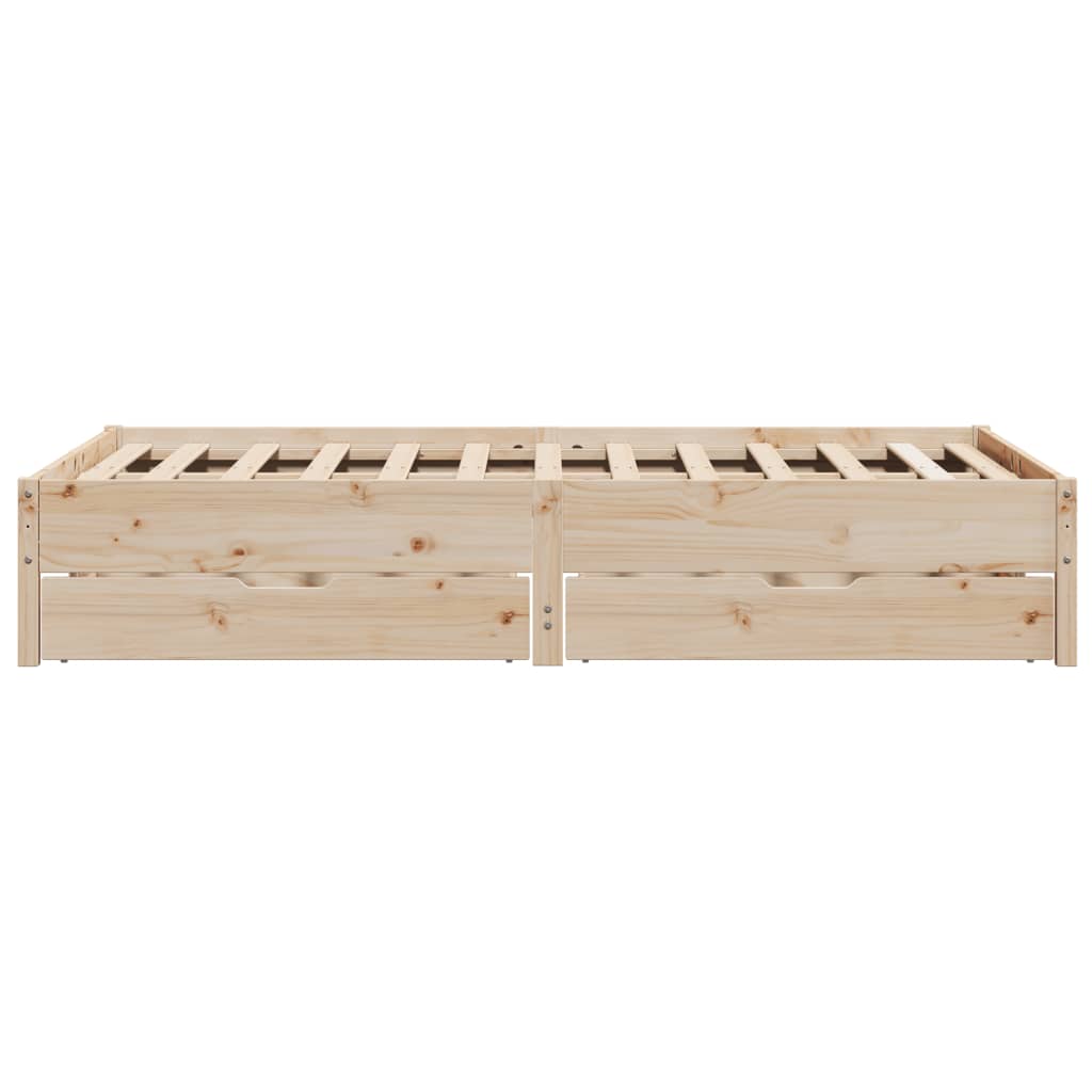 Bed Frame without Mattress 140x190 cm Solid Wood Pine