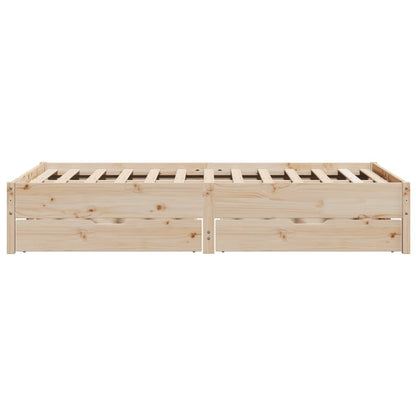 Bed Frame without Mattress 140x190 cm Solid Wood Pine