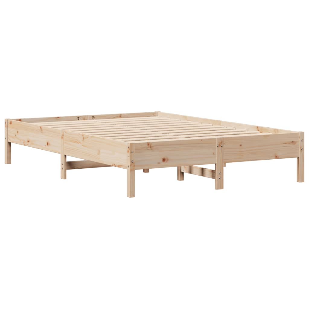 Bed Frame without Mattress 120x190 cm Small Double Solid Wood Pine