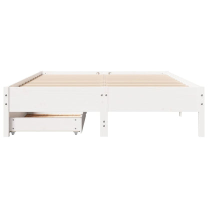 Bed Frame without Mattress White 120x190 cm Small Double Solid Wood Pine