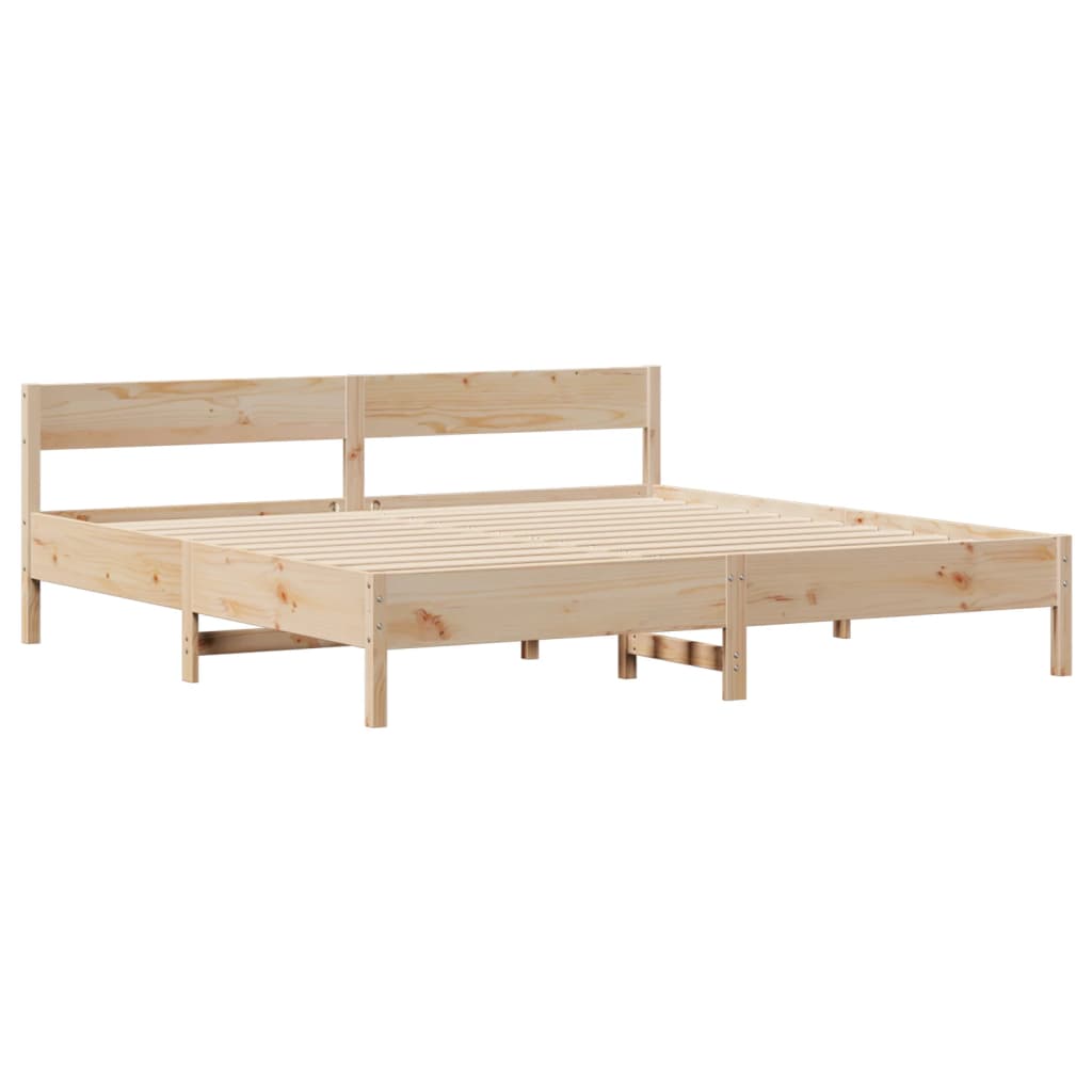 Bed Frame without Mattress 200x200 cm Solid Wood Pine