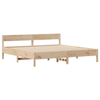 Bed Frame without Mattress 200x200 cm Solid Wood Pine