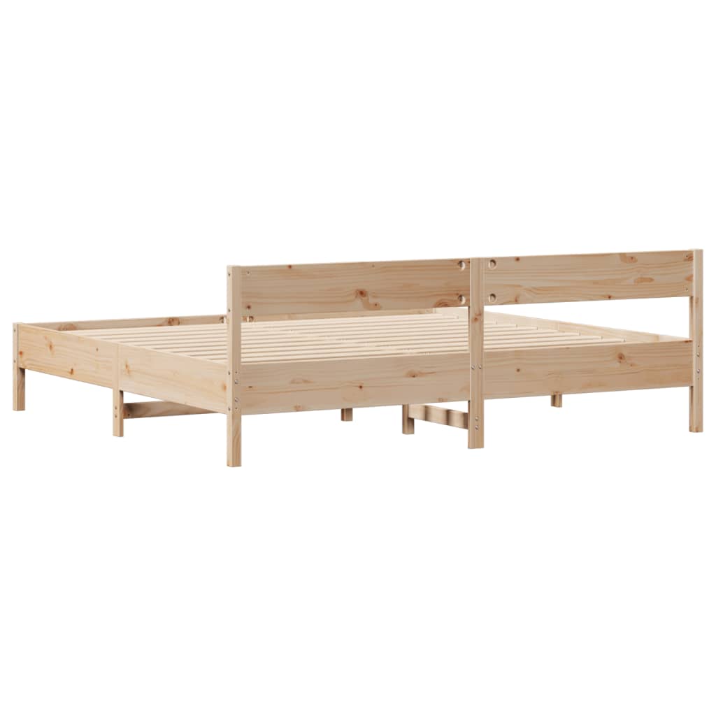 Bed Frame without Mattress 200x200 cm Solid Wood Pine