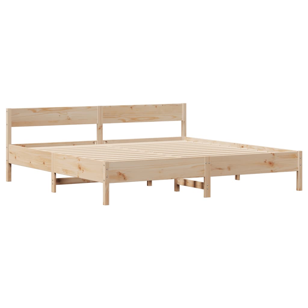 Bed Frame without Mattress 180x200 cm Super King Solid Wood Pine