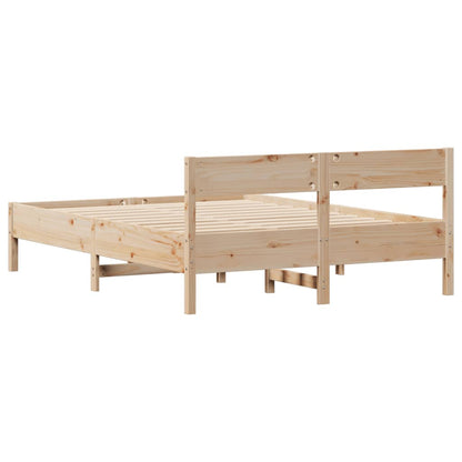 Bed Frame without Mattress 120x190 cm Small Double Solid Wood Pine