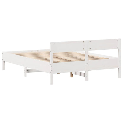 Bed Frame without Mattress White 120x190 cm Small Double Solid Wood Pine