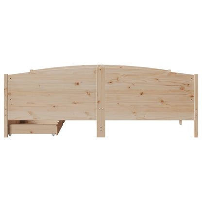 Bed Frame without Mattress 200x200 cm Solid Wood Pine