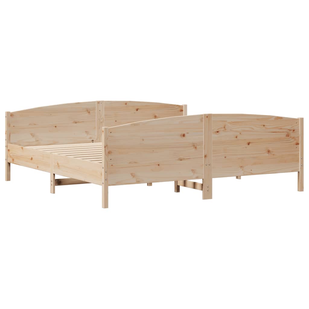 Bed Frame without Mattress 180x200 cm Super King Solid Wood Pine