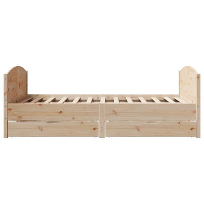 Bed Frame without Mattress 140x200 cm Solid Wood Pine